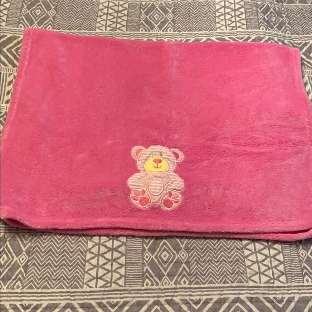 Pink baby blanket